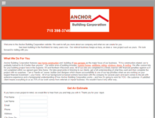 Tablet Screenshot of anchorbuildingcorp.com